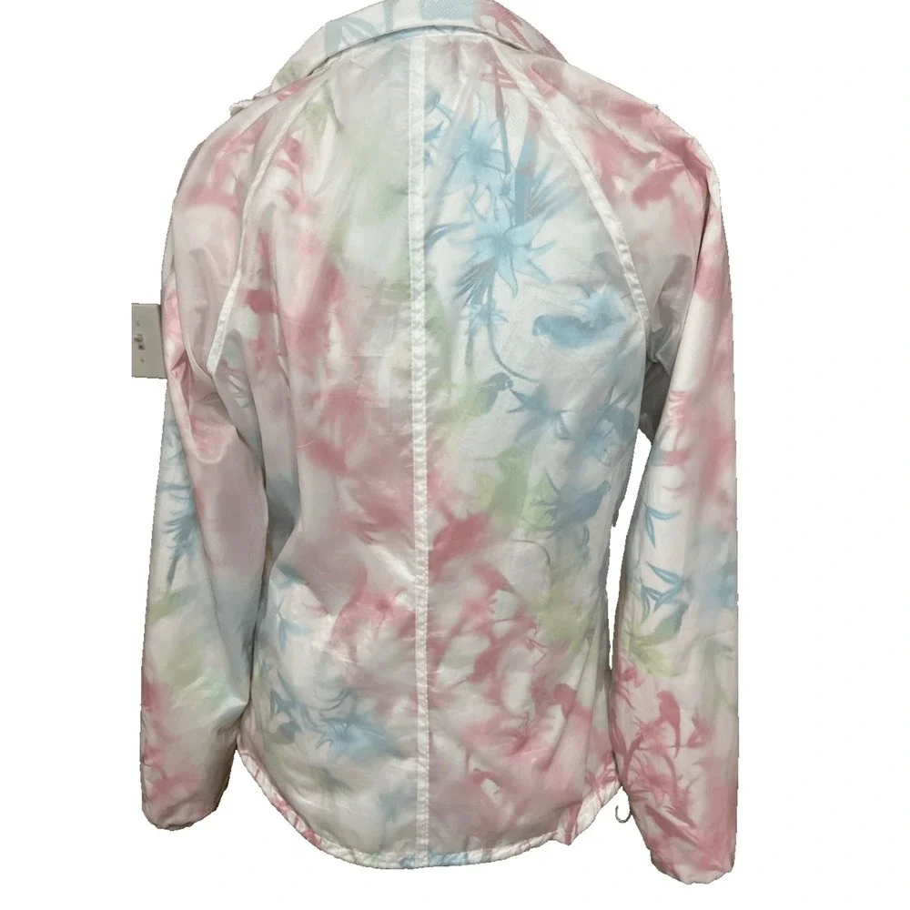Fila Sport Windbreaker Jacket Zip Lightweight Tie Dye Pastel S Athleisure